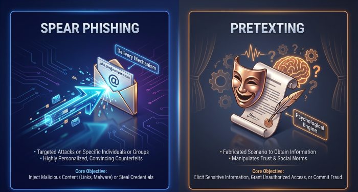 Spear Phishing vs. Pretexting Comparison